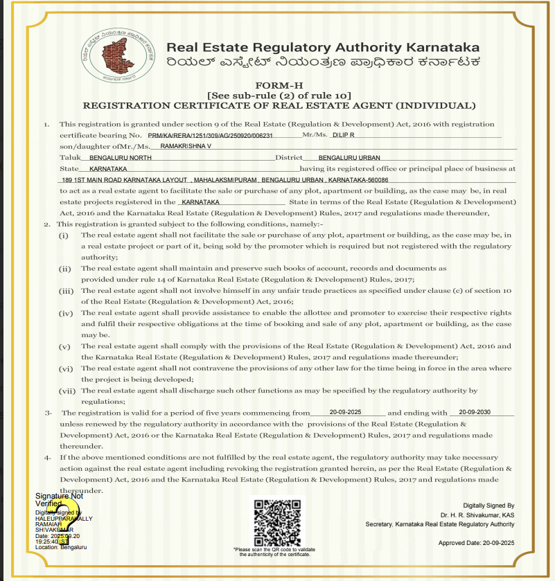 RERA Approved Seller Photo